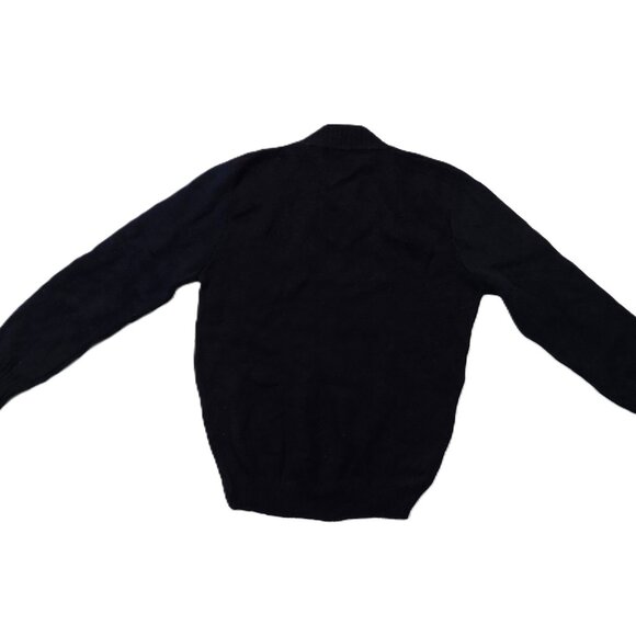 Retro Vintage 1940s-1960s Black V-neck Long Sleeve Knit Sweater Sz Small - Picture 3 of 7